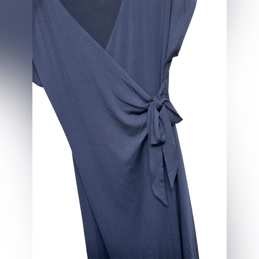 H&M Wrap Dress | Blue Tie-Waist | Women’s Size Small - Picture 6 of 8